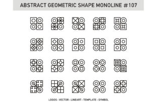 Abstract Geometric Shape Monoline 107: Clean, Scalable, and Purpose-Built for Modern Design Workflows