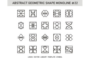 Abstract Geometric Shape Monoline 22: Clean, Scalable, and Ready for Real-World Use