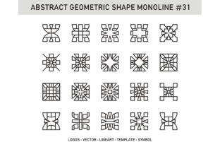 Abstract Geometric Shape Monoline 31
