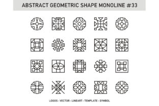 Abstract Geometric Shape Monoline 33
