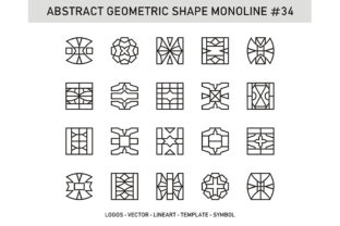 Abstract Geometric Shape Monoline 34: Clean, Versatile, and Ready for Real Projects