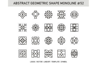 Abstract Geometric Shape Monoline 52