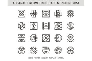 Abstract Geometric Shape Monoline 54: A Refined Vector Asset for Purposeful Design