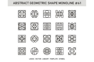 Abstract Geometric Shape Monoline 61: A Refined, Scalable Vector Asset for Modern Design Workflows