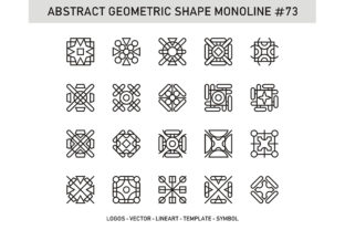 Abstract Geometric Shape Monoline 73