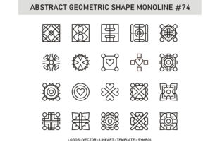 Abstract Geometric Shape Monoline 74: A Versatile Design Asset for Real Projects