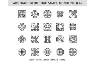 Abstract Geometric Shape Monoline 76