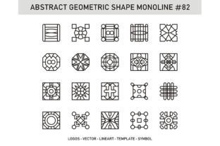 Abstract Geometric Shape Monoline 82