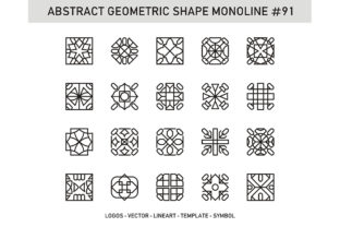 Abstract Geometric Shape Monoline 91: A Strategic Design Asset for Intentional Visual Communication