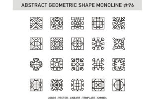 Abstract Geometric Shape Monoline 96: Clean, Scalable, and Purpose-Built for Modern Design Workflows