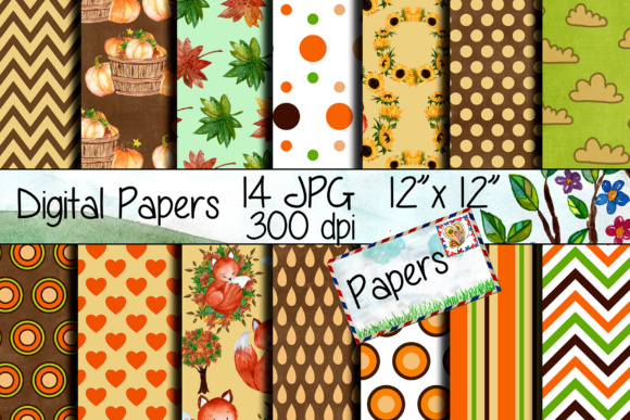 Autumn Digital Paper Pack: Beautiful, High-Resolution Resources for Creative Projects