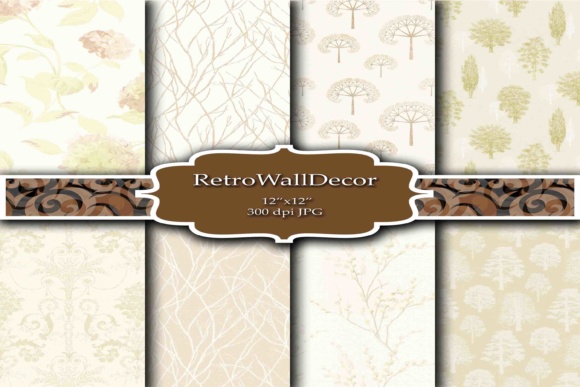 Floral Digital Papers Vintage