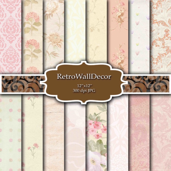 Floral Wallpaper Paper Pack