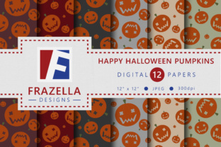 Happy Halloween Pumpkins Digital Paper Collection