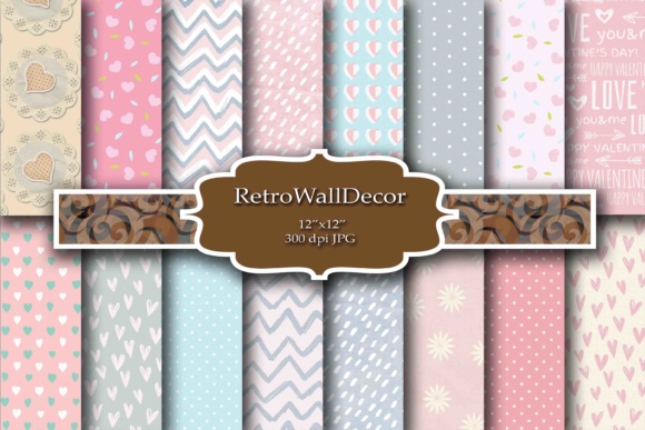 Love Digital Paper: Pink Shabby Chic Backgrounds