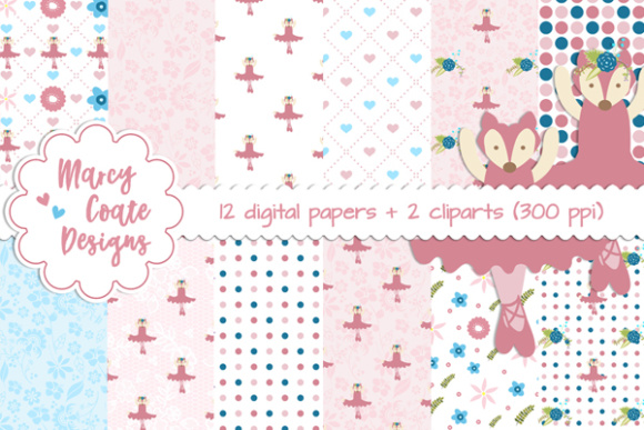 Pink Ballerina Fox Backgrounds