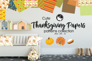 Thanksgiving Paper: Elevating Brand Storytelling with Super Cute, High-Quality Pattern Background Design