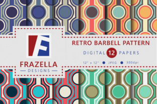 The Retro Barbell Digital Paper Collection