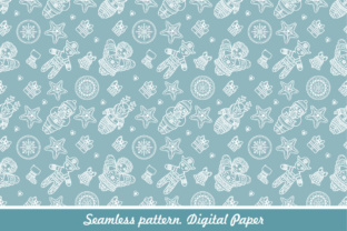 Winter Holiday Seamless Pattern Digital Paper